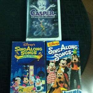 Disney's Sing A Long VHS Tapes + Casper